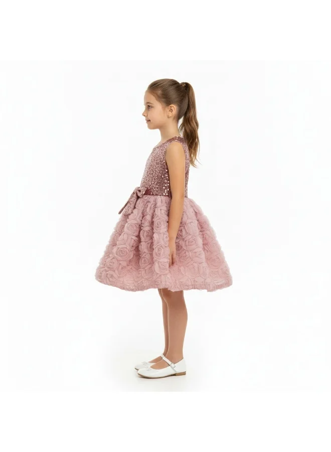 Bidani Girls’ Rose Sequin Party Dress